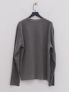 BASERANGE crew neck long sleeve T-shirt France BAS-TOBL-CO-WI24-BASALT GREY